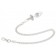 Peddel met ketting en plug Spankabel 30cm