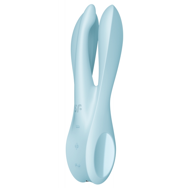 Stimolatore clitorideo vibrante Threesome 1 Satisfyer Blu