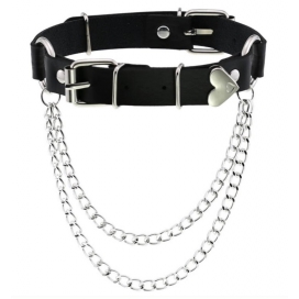 Joy Jewels Love Chain Collarbone Necklace BLACK