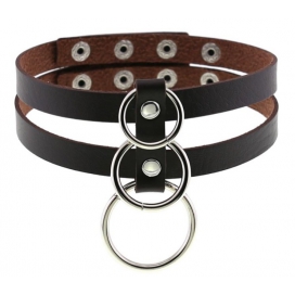 Double Row 3 O-ring Collar BROWN