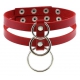 Collana Tri Anelli Rosso