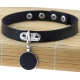 Collana Round Moon nera