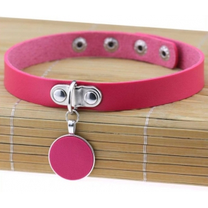 Joy Jewels Round Pendant Collar PINK