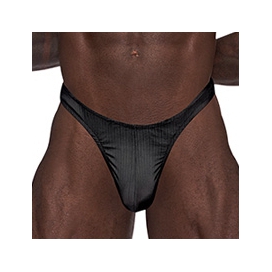 male power Thong Barely There Black