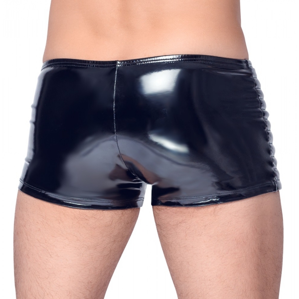 Boxer Vinile Biker Nero