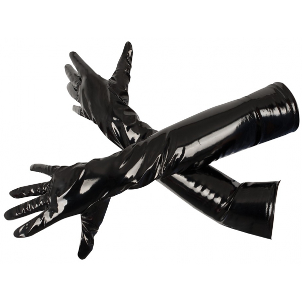 Guantes de vinilo negros