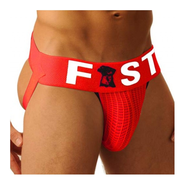 Jockstrap Vuist Logo Rood