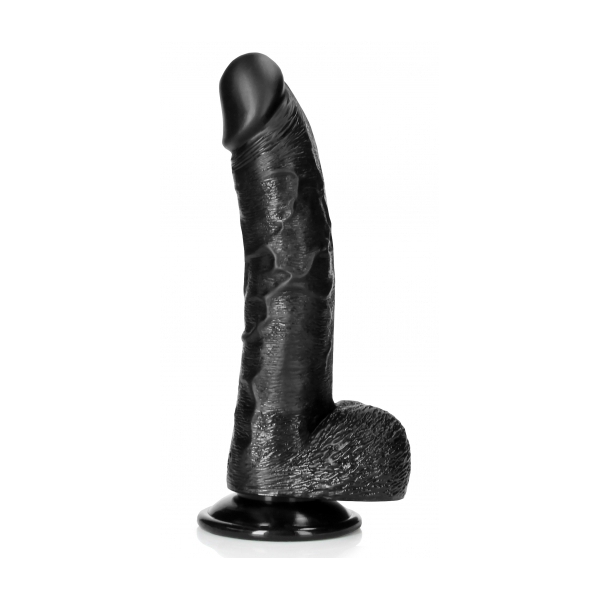 Consolador Curvo RealCock 17 x 4,3cm Negro