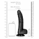 Dildo Curvo RealCock 17 x 4,3cm Preto