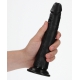 Dildo Slim RealRock 20 x 4,6cm Preto