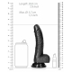 Dildo curvo Kurt 15 x 3,7 cm nero