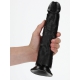 RealRock Mega Curved Dildo 25 x 5.6cm Schwarz