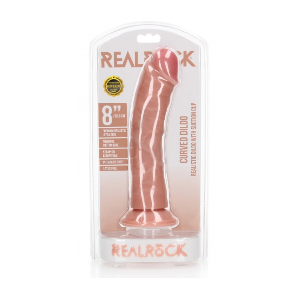 RealRock Gebogen Dildo 20 x 4,6cm