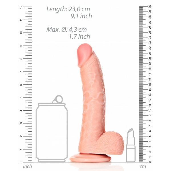 RealRock Gebogen Dildo 17 x 4,3cm