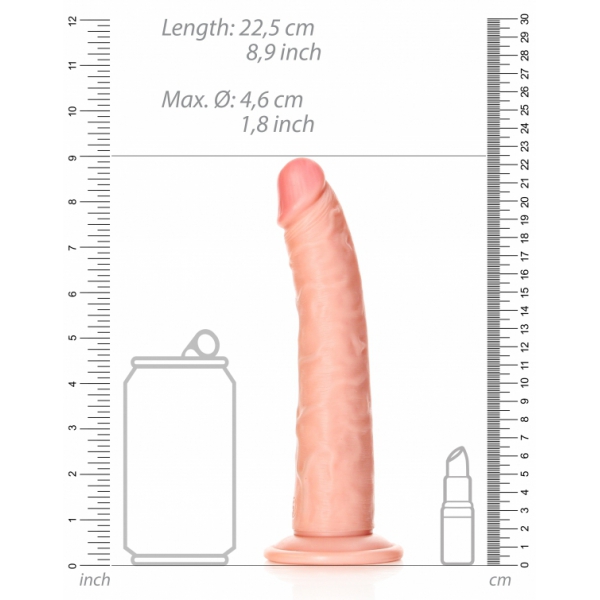 Slim Realistic Dildo with Suction Cup - 8''/ 20,5 cm