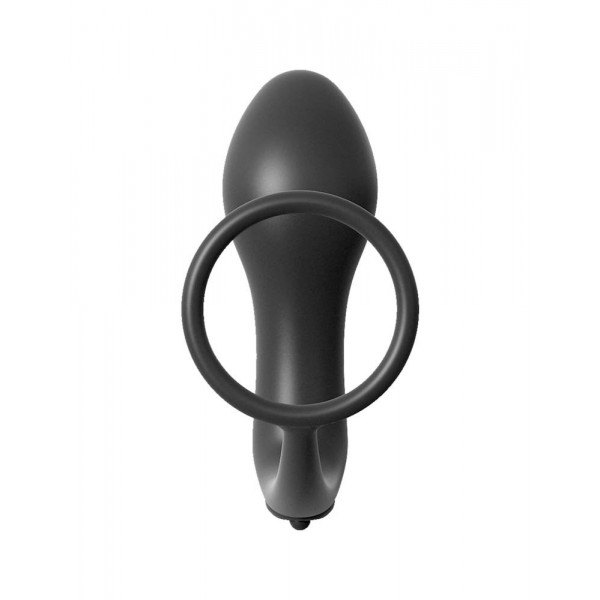 Tapón Vibrante Ass Gasm 8,9 x 3,5 cm Negro