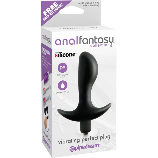 Plug vibrador de silicona Perfect 9 x 3,5 cm