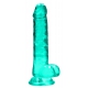 Dildo trasparente 14 x 3,5 cm verde