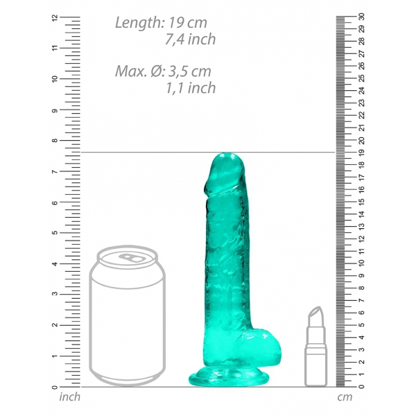 Gode Crystal Clear 14 x 3.5cm Vert