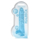 Dildo trasparente 19 x 4,5 cm blu