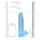 Dildo cristalino 16 x 4cm Azul