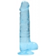 Crystal Clear Dildo 16 x 4cm Blue