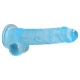 Dildo trasparente 16 x 4 cm blu