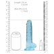 Dildo trasparente 14 x 3,5 cm blu