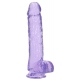 Dildo trasparente 21 x 5,5 cm viola