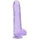 Dildo cristalino 21 x 5,5cm roxo