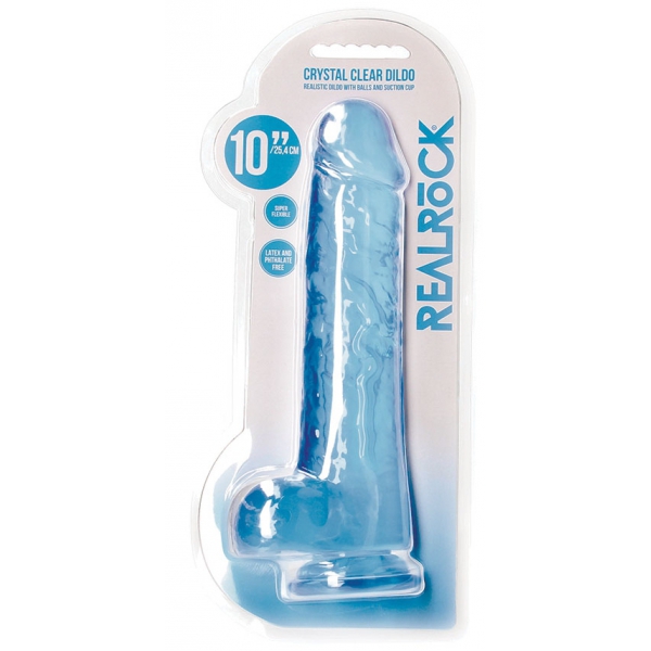 Dildo trasparente 21 x 5,5 cm blu