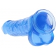 Dildo Crystal Clear 21 x 5.5cm Blau