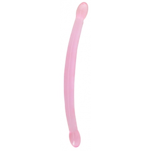 Real Rock Crystal Dildo doppio di cristallo RealRock 42 x 3,5 cm rosa