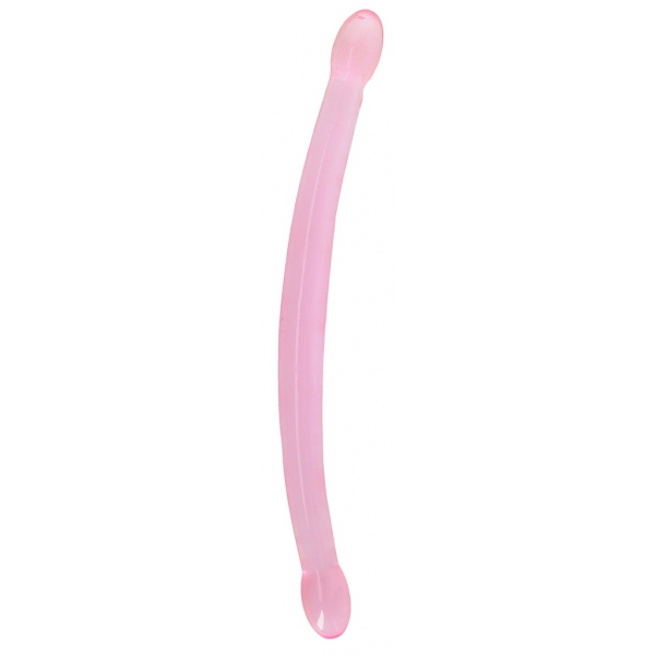 RealRock Crystal Doppeldildo 42 x 3.5cm Pink