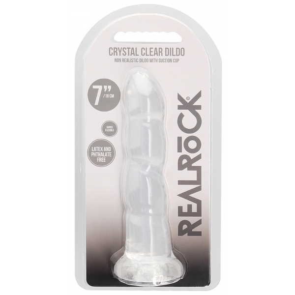 Consolador Twist Crystal RealRock 16 x 4cm Transparente