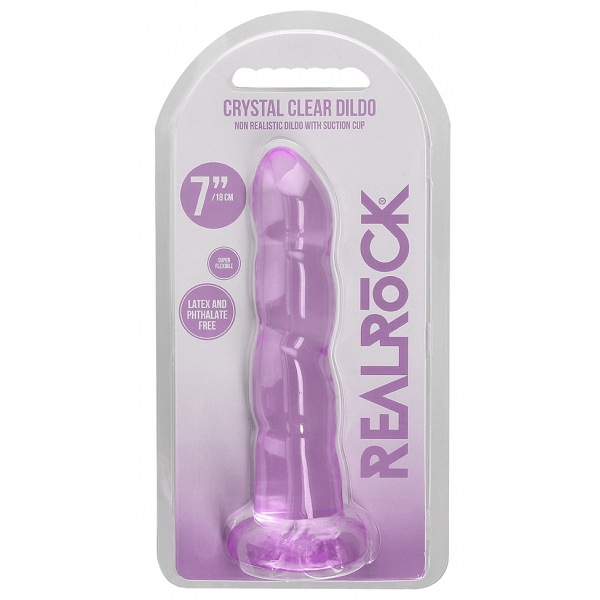 Dildo Twist Crystal RealRock 16 x 4 cm Viola