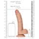 Realistischer Dildo Curved RealRock 17 x 4.3cm Latino