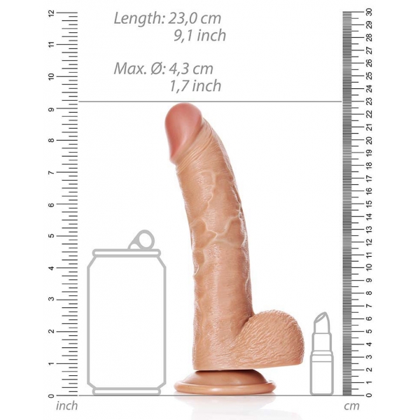 Realistischer Dildo Curved RealRock 17 x 4.3cm Latino