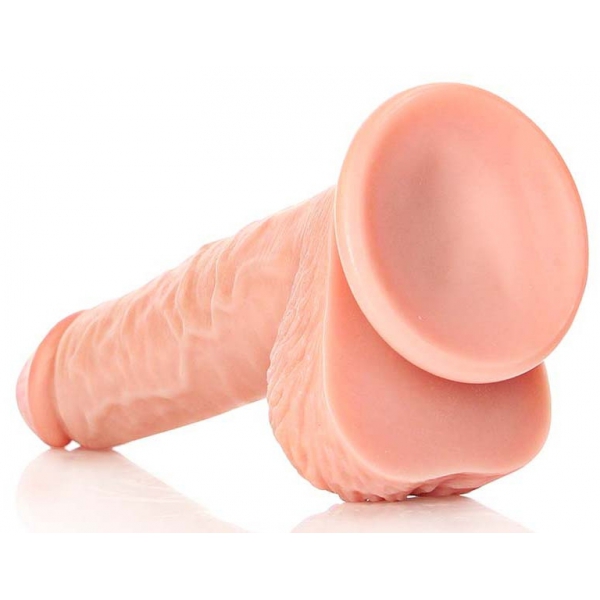 Straight Realistic Dildo  Balls  Suction Cup - 8''/ 20,5 cm