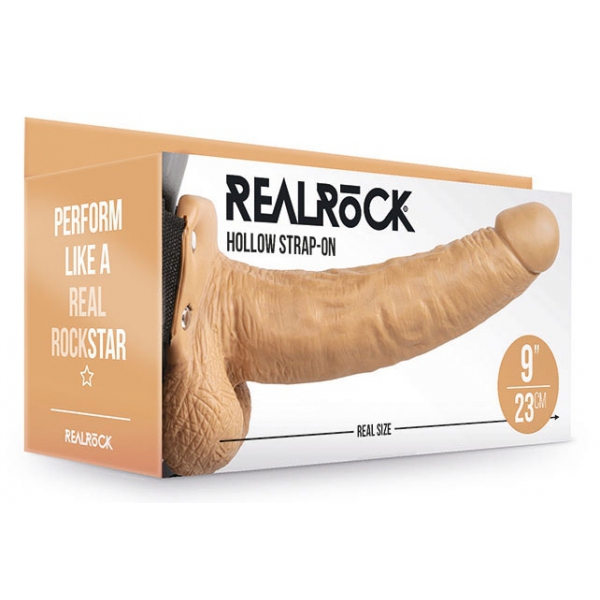 Holle band op RealRock 23 x 4,5cm Latino Dildo
