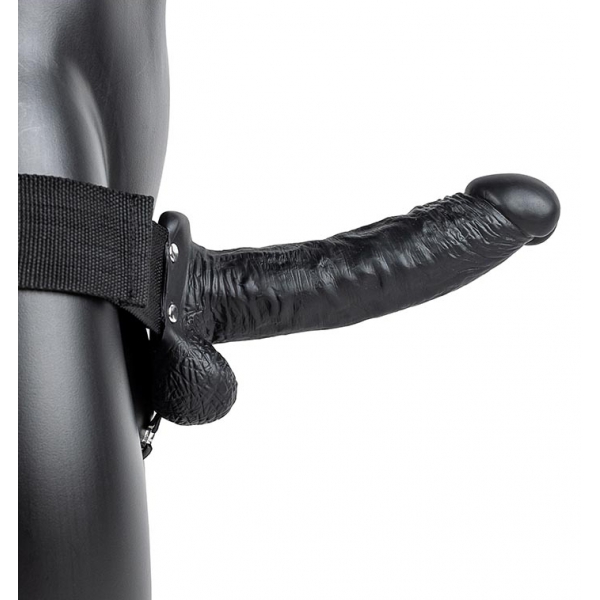 Dildo Hohlgürtel Hollow Strap On RealRock 18 x 4.5cm Schwarz