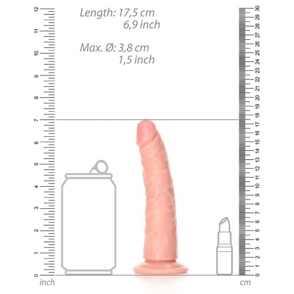 Slim Realistic Dildo with Suction Cup - 6''/ 15,5 cm