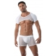 Circuit Mesh Crop Harness White