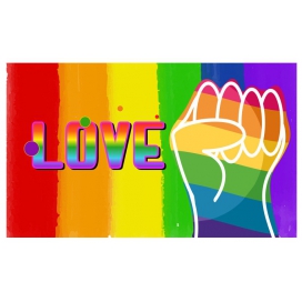 Rainbow Love Flag 60 x 90cm