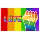 Bandiera dell'amore arcobaleno 60 x 90 cm