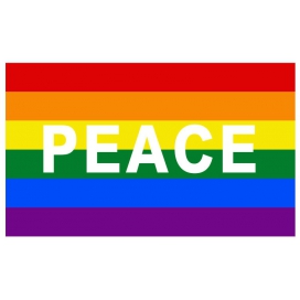 Drapeau Rainbow Peace 60 x 90cm