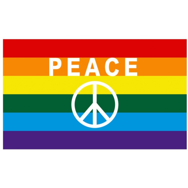 Drapeau Rainbow Symbole Peace 60 x 90cm