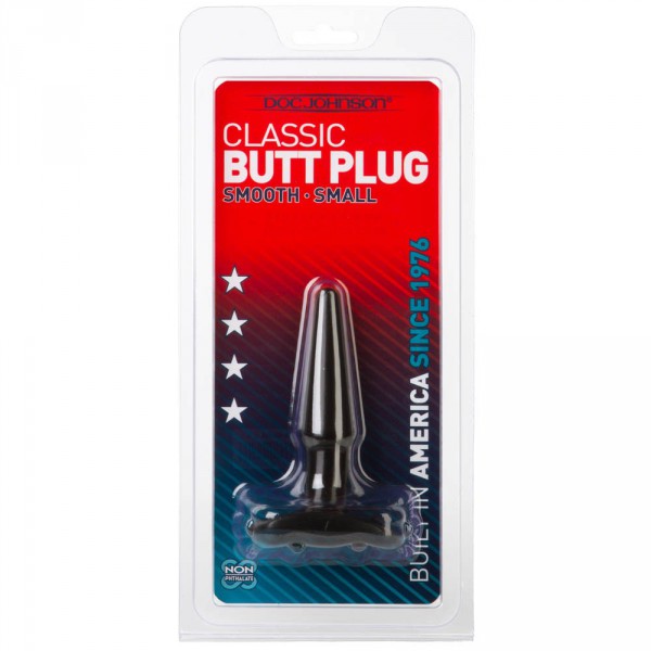 Butt Plug liscio 9 x 2,5 cm nero