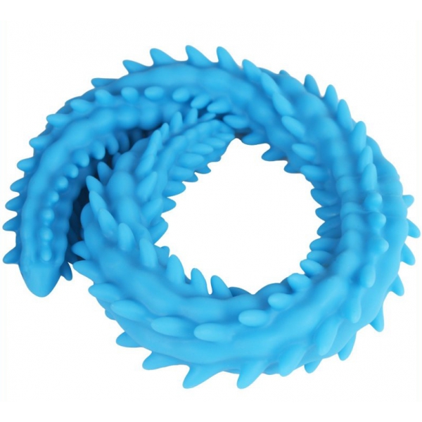 Barbed 24 inch Silicone Butt Plug S BLUE
