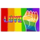 Bandiera dell'amore arcobaleno 90 x 150 cm